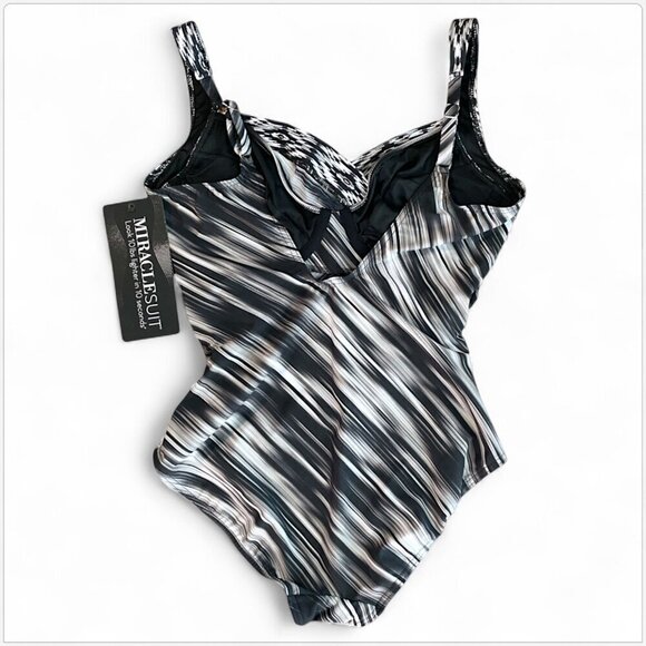 Miraclesuit Sanibel Warp Speed Underwire Wrap One Piece Swimsuit NWT New 12 - Picture 5 of 8